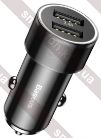 Baseus Small Screw 3.4A Dual-USB Type-C Car Charging Set TZXLD-B01