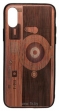 Case Wood для Apple iPhone X (палисандр, фотоаппарат)