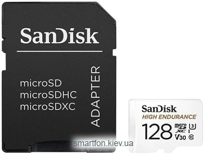 SanDisk High Endurance microSDXC SDSQQNR-128G-GN6IA 128GB + SD adapter