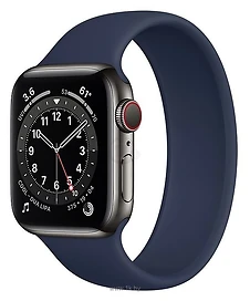 - Apple Watch Series 6 GPS + Cellular 40mm Stainless Steel Case with Solo Loop