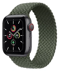 - Apple Watch SE GPS + Cellular 40mm Aluminum Case with Braided Solo Loop