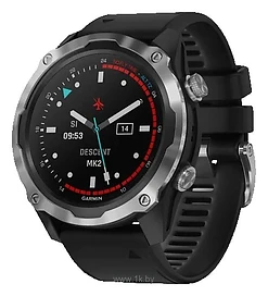 - Garmin Descent Mk2 stainless steel with silicone band