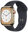Apple Watch Series 8 LTE 41 мм (корпус из нержавеющей стали, силиконовый ремешок)