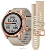 Garmin Fenix 7S Sapphire Solar (кожаный ремешок)