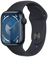 Смарт-часы Apple Watch Series 9 41 мм (алюминиевый корпус, полуночный/полуночный, спортивный силиконовый ремешок M/L)