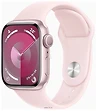 Смарт-часы Apple Watch Series 9 41 мм (алюминиевый корпус, розовый/розовый, спортивный силиконовый ремешок S/M)